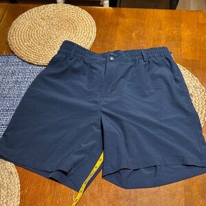 BURLEBO Men's Dark Blue Athletic Shorts